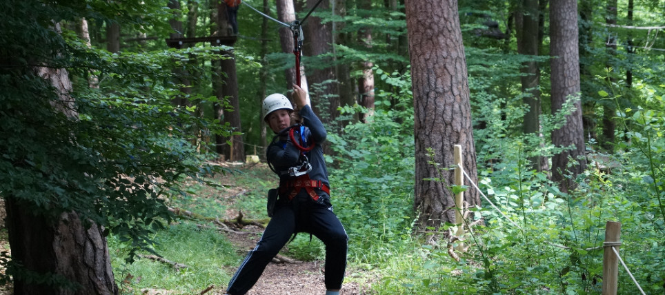 Ausflug der männlichen D-Jugend in den Waldklettergarten Stuttgart